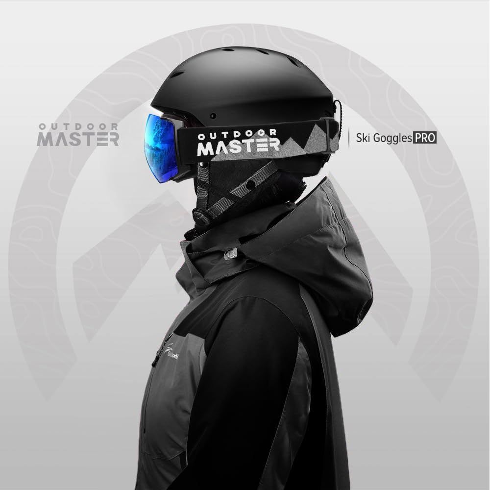 OutdoorMaster Ski Goggles PRO - Frameless, Interchangeable Lens 100% UV400 Protection Snow Goggles for Men & Women-OM-2