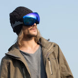 OutdoorMaster Ski Goggles PRO - Frameless, Interchangeable Lens 100% UV400 Protection Snow Goggles for Men & Women-OM-2 - Rear View