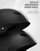 OutdoorMaster Kelvin Ski Helmet - with ASTM Certified Safety, 9 Options - for Men, Women & Youth-Black,Large