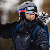OutdoorMaster Kelvin Ski Helmet - with ASTM Certified Safety, 9 Options - for Men, Women & Youth-Grey,Large - Close-Up Angle