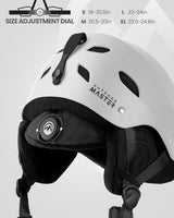 OutdoorMaster Kelvin Ski Helmet - with ASTM Certified Safety, 9 Options - for Men, Women & Youth-White,Medium