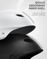 OutdoorMaster Kelvin Ski Helmet - with ASTM Certified Safety, 9 Options - for Men, Women & Youth-White,Medium