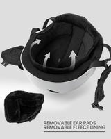 OutdoorMaster Kelvin Ski Helmet - with ASTM Certified Safety, 9 Options - for Men, Women & Youth-White,Medium - Top-Down View
