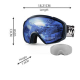OutdoorMaster Ski Goggles with Cover Snowboard Snow Goggles OTG Anti-Fog -100% UV Protection-OM-18 - Front View