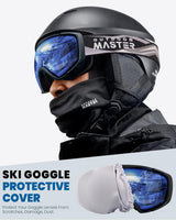 OutdoorMaster Ski Goggles with Cover Snowboard Snow Goggles OTG Anti-Fog -100% UV Protection-OM-18 - Close-Up Angle