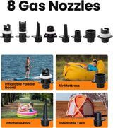 OutdoorMaster 20PSI High Pressure 88.8Wh Rechargeable SUP Air Pump Electric Shark 2S - Auto-Off & Deflation,12V DC & Type-C Input, for Inflatable Stand Up Paddle Boards, Boats