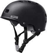 OutdoorMaster Skateboard Cycling Helmet - Two Removable Liners Ventilation Multi-Sport Scooter Roller Skate Inline Skating Rollerblading for  Adults-Black-Large