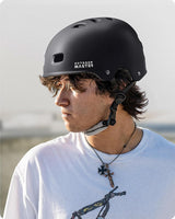 OutdoorMaster Skateboard Cycling Helmet - Two Removable Liners Ventilation Multi-Sport Scooter Roller Skate Inline Skating Rollerblading for  Adults-Black-Large