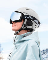 OutdoorMaster Kelvin II Ski Snow Sport Helmet | Adjustable Dial Fit Snowboard Helmet for Men Women & Youth,ASTM Certified,14 Vents-Matte White-L - Rear View