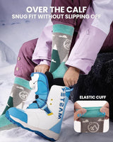 OutdoorMaster Merino Wool Ski Socks for Kids Boys & Girls Thermal Winter Warm Snowboarding Cold Weather-2 Pack,Small - 45-Degree Angle