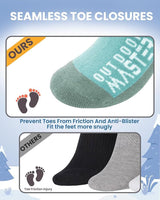 OutdoorMaster Merino Wool Ski Socks for Kids Boys & Girls Thermal Winter Warm Snowboarding Cold Weather-2 Pack,Small - Rear View