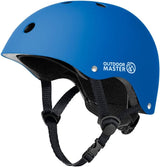 OutdoorMaster Youth & Kids Bike Helmet - Adjustable Multi-Sports Skateboard Helmet with Removable Liners for Balance Bike, Toddler Scooter, One Wheel Hoverboard-Blue-M