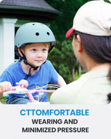OutdoorMaster Youth & Kids Bike Helmet - Adjustable Multi-Sports Skateboard Helmet with Removable Liners for Balance Bike, Toddler Scooter, One Wheel Hoverboard-Mint Green-Medium - Front View