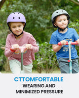 OutdoorMaster Youth & Kids Bike Helmet - Adjustable Multi-Sports Skateboard Helmet with Removable Liners for Balance Bike, Toddler Scooter, One Wheel Hoverboard-Taro purple-Small - Front View