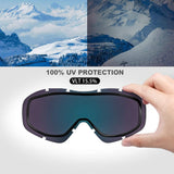 OutdoorMaster OTG Ski Goggles - Over Glasses Ski/Snowboard Goggles for Men, Women & Youth - 100% UV Protection-OM-5 - Top-Down View
