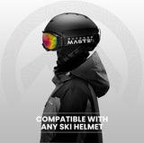 OutdoorMaster OTG Ski Goggles - Over Glasses Ski/Snowboard Goggles for Men, Women & Youth - 100% UV Protection-OM-5 - Rear View