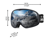 OutdoorMaster Owl Ski Goggles OTG, Snow Snowboard Goggles for Men Women Youth, Anti-Fog, 100% UV Protection-OM-72 - Front View