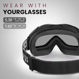 OutdoorMaster OTG Ski Goggles - Over Glasses Ski/Snowboard Goggles for Men, Women & Youth - 100% UV Protection-01VLT 10％-OM-5