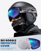 OutdoorMaster Ski Goggles with Cover Snowboard Snow Goggles OTG Anti-Fog -100% UV Protection-OM-18 - Close-Up Angle