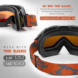 OutdoorMaster OTG Ski Goggles - Over Glasses Ski/Snowboard Goggles for Men, Women & Youth - 100% UV Protection-OM-5 - Side View