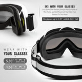 OutdoorMaster OTG Ski Goggles - Over Glasses Ski/Snowboard Goggles for Men, Women & Youth - 100% UV Protection--OM-5 - Side View