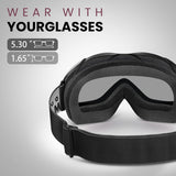 OutdoorMaster OTG Ski Goggles - Over Glasses Ski/Snowboard Goggles for Men, Women & Youth - 100% UV Protection-OM-5 - Side View