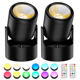 RGB LED Spot Lights with Remote - 20 Color Changing, Dimmable Indoor Accent Lamps