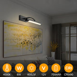 Hardwired Picture Light for Wall Black,14 inch Night Light LED Wall Sconces for Pictures,Dart Board Lights Wall Lights for Dartboard Mirror Frame Gallery - Side View