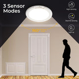 2 Pack Magnetic Wireless Ceiling Light, Rechargeable Battery Operated Ceiling Light wiht Remote, Ultra-Thin Motion Sensor Shower Lamp for Bathroom Closet Porch - Top-Down View