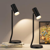 Cordless Table Lamps, Battery Operated Portable Table Light with Magnetic Adjustable Angle Head, 5000mAh Rechargeable Lamp with CCT Dimming for Patio Party Restaurant Dining Home 2 Packs