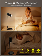 Cordless Table Lamps, Battery Operated Portable Table Light with Magnetic Adjustable Angle Head, 5000mAh Rechargeable Lamp with CCT Dimming for Patio Party Restaurant Dining Home 2 Packs