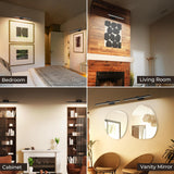 Wireless Picture Lights for Wall, Battery Operated Wall Light for Painting Rechargeable CCT Rotatable Art Gallery Light with Remote Dimmable Timer for Artwork Frame Display Dartboard (Black, 24inch) - Low Angle