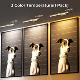 Wireless Picture Lights for Wall, Battery Operated Wall Light for Painting Rechargeable CCT Rotatable Art Gallery Light with Remote Dimmable Timer for Artwork Frame Display Dartboard (Gold, 24inch) - Top-Down View