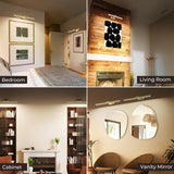 Wireless Picture Lights for Wall, Battery Operated Wall Light for Painting Rechargeable CCT Rotatable Art Gallery Light with Remote Dimmable Timer for Artwork Frame Display Dartboard (Gold, 24inch) - Low Angle