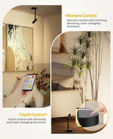 Picture Light for Wall, Battery Operated Art Light for Paintings CCT Dimmable Recharging Gallery Battery Wall Light with Remote Control for Living Room Gallery Dartboard Art Bathroom 2PCS - Rear View
