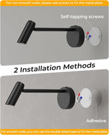 Picture Light for Wall, Battery Operated Art Light for Paintings CCT Dimmable Recharging Gallery Battery Wall Light with Remote Control for Living Room Gallery Dartboard Art Bathroom 2PCS