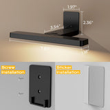 Rechargeable LED Picture Light, Black Cordless Wall Light with Remote Control, 3 Colour Temperatures, 10 Brightness Levels, 180° Adjustable Head, Timer, USB-C Charging 2 Pack Black