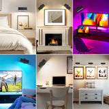 LED Wall Lights 2 Pack with Remote,Wall Sconces Lamp 3000mAh Rechargeable Battery Operated,3 Color Temperatures & 12 RGB Dimmable Magnetic 360° Rotation Cordless Light (Black) - 45-Degree Angle