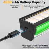 Picture Frame Light with Remote, Wireless 16 Inch Black Art Light, Battery Operated Picture Light with 3 CCT, Dimmable and Timer Wall Picture Lights for Painting, Wall, Gallery, Artwork, Frame - 45-Degree Angle