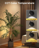 Zoomable Spot Light Indoor, Rechargeable Picture Light with Remote, Dimmable CCT Spotlight for Wall Art, Battery Uplight Indoor with Timer for Plant Artwork Painting Sofa Corner 1PC
