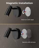 Zoomable Spot Light Indoor, Rechargeable Picture Light with Remote, Dimmable CCT Spotlight for Wall Art, Battery Uplight Indoor with Timer for Plant Artwork Painting Sofa Corner 1PC - Close-Up Angle