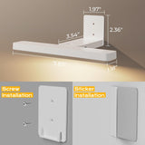 White Rechargeable Picture Light with Remote, Dimmable 3 Colour LED Wall Light for Artwork, Frames, Mirrors and Gallery Walls - Rear View