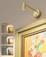Picture Light for Wall, Battery Operated Art Light for Paintings CCT Dimmable Recharging Gallery Battery Wall Light with Remote Control for Living Room Gallery Dartboard Art Bathroom Gold