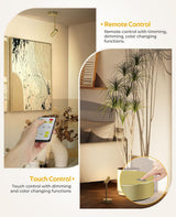 Picture Light for Wall, Battery Operated Art Light for Paintings CCT Dimmable Recharging Gallery Battery Wall Light with Remote Control for Living Room Gallery Dartboard Art Bathroom - Rear View