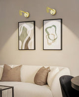 Picture Light for Wall, Battery Operated Art Light for Paintings CCT Dimmable Spotlight for Wall Art Wall Light with Remote Control for Living Room Gallery Dartboard Bathroom Light Gold - Low Angle