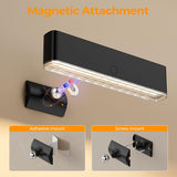 Battery Operated Wall Sconce Set of 2 Wireless Wall Lamp with Remote Control & Touch Control Rechargeable LED Wall Lights 3 Color Temperatures 360° Rotatable for Bedroom Living Room Black - Top-Down View