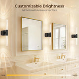 Battery Operated Wall Sconce Set of 2 Black Rechargeable Crystal Sconce Wall Decor Set of 2 with 12000mAh 16