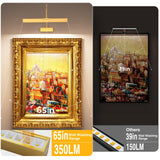 Picture Frame Light with Remote, Wireless 16 Inch Gold Art Light, Battery Picture Light with 3 CCT, Dimmable and Timer Wall Picture Lights for Painting, Wall, Gallery, Artwork, Frame - Rear View