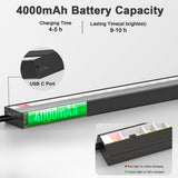Picture Light Battery Operated, 16in Wireless Art Light for Paintings Color Temperature Adjustable Dimmable Battery Picture Light with Remote Control for Gallery Dartboard Art Bedroom Bathroom - Front View