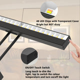 Picture Light Battery Operated, 16in Wireless Art Light for Paintings Color Temperature Adjustable Dimmable Battery Picture Light with Remote Control for Gallery Dartboard Art Bedroom Bathroom - 45-Degree Angle